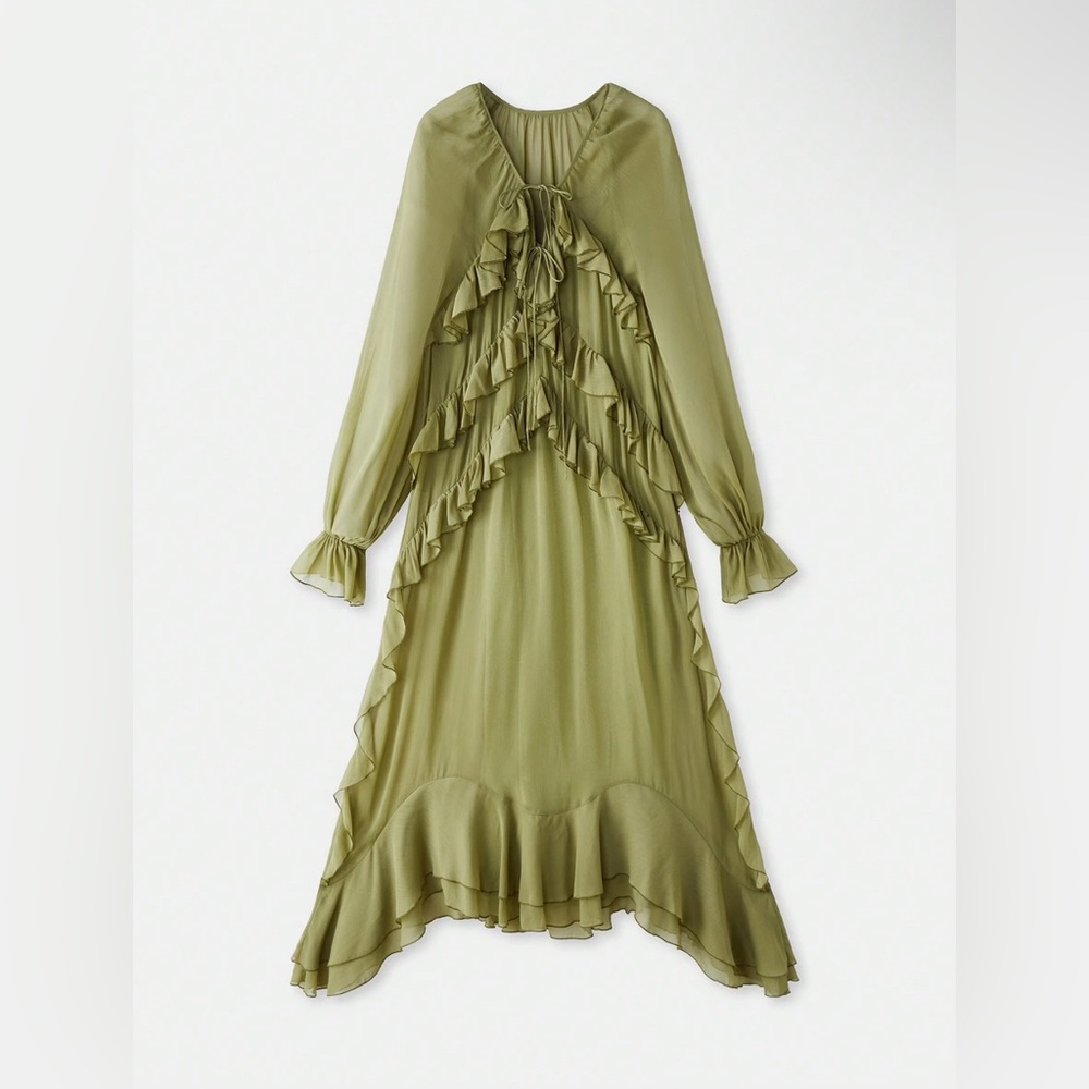Boho ruffle chiffon dress - Picture 7 of 10
